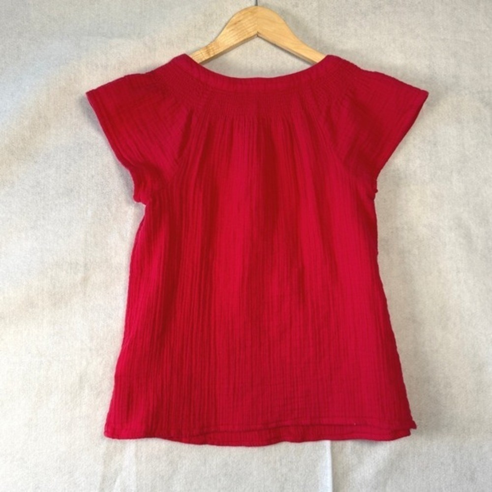 Vineyard Vines Gauze Flutter Sleeve Top Lighthouse Red - XXS - Picture 5 of 9